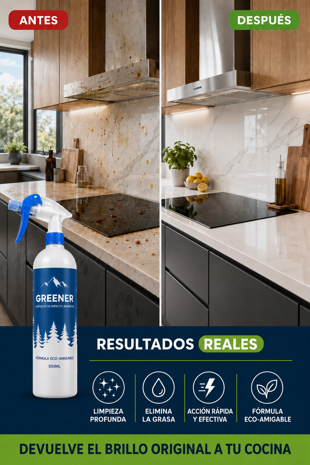 KIT GREENER - Producto Limpieza Multiusos Inteligente